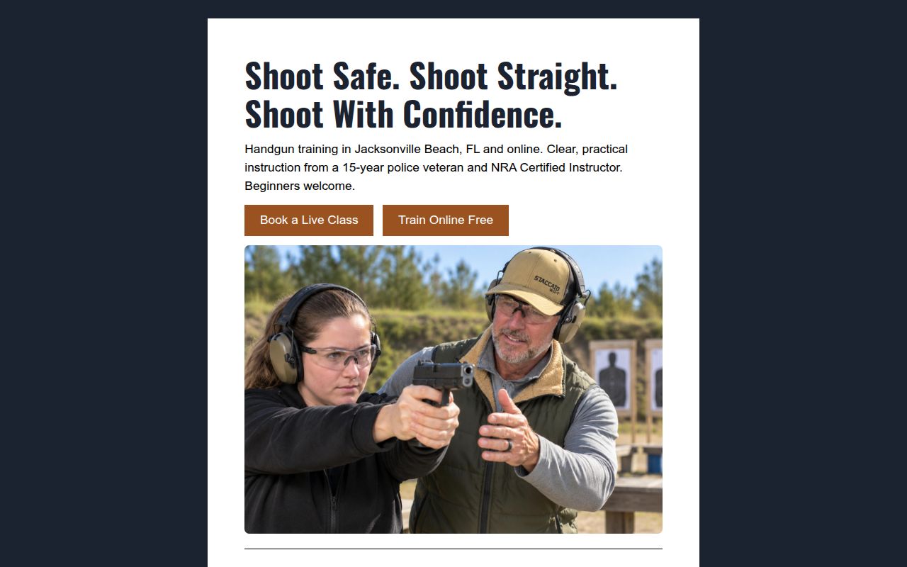 Handgun Training in Jacksonville Beach, FL | A2Z Handgun Academy